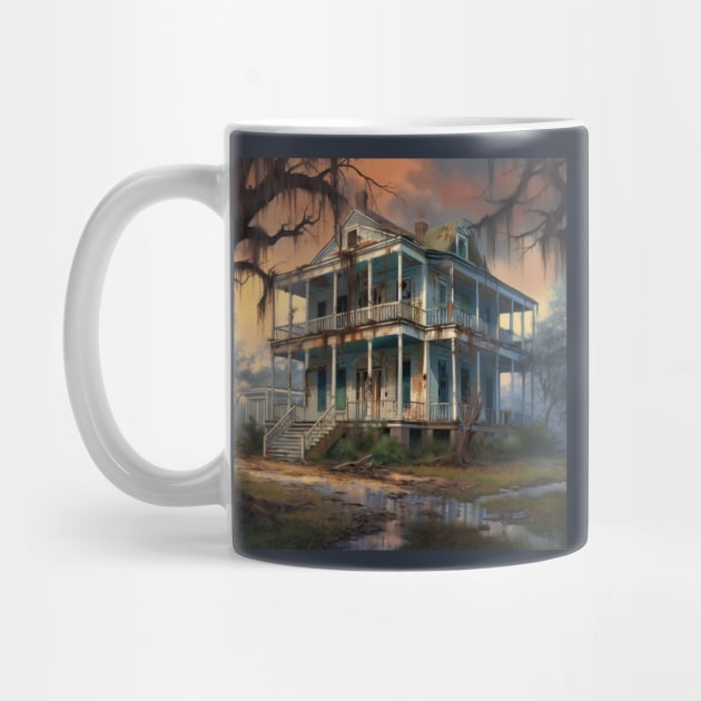 Derelict Plantation House by the Swamp by EpicFoxArt